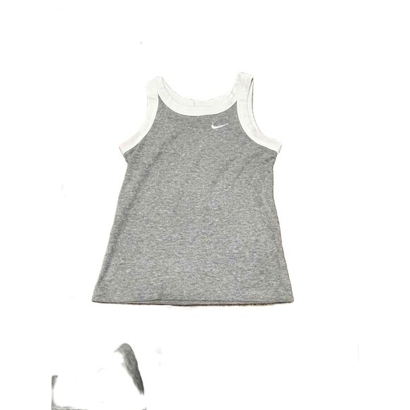 Nike Tops - Nike Gray Sleeveless Scoop Neck Logo Tank Top Womens Size S
